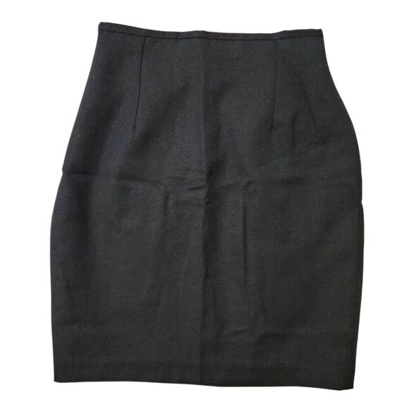 The Limited Pencil Skirt Size 10 BLACK 100%wool Made In Italy - Picture 1 of 8